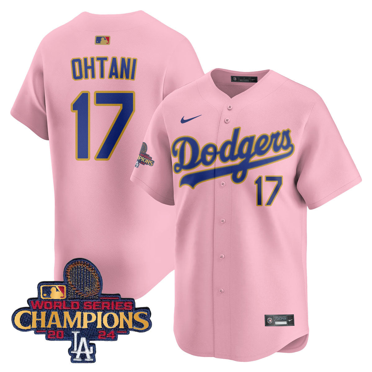 Men's Los Angeles Dodgers Gold 2025 Jersey - All Stitched