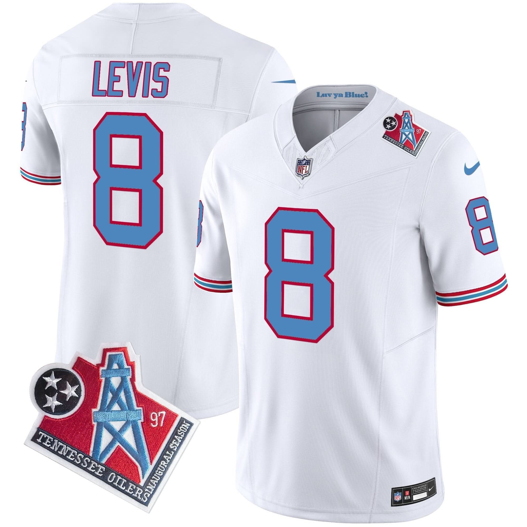 Titans 1997 Throwback Vapor Limited Jersey - All Stitched